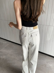 Kiera - High-Waisted Vintage Wide-Leg Denim Pants