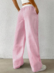 Daphne Striped Wide-Leg Casual Pants
