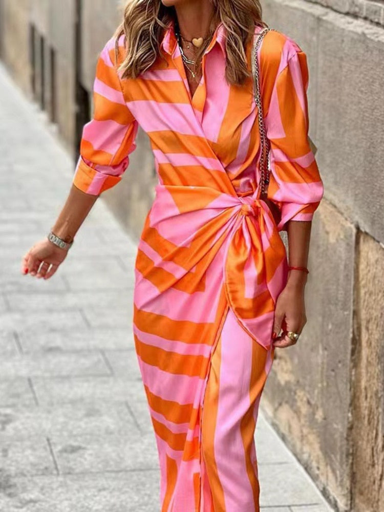 Kerrie - Sunshine Dress Orange & Pink
