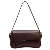Juneesa Vintage Leather Flap Shoulder Bag Coffee