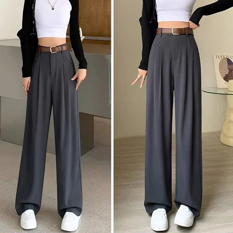 Aimie Wide-Leg High-Waisted Trousers