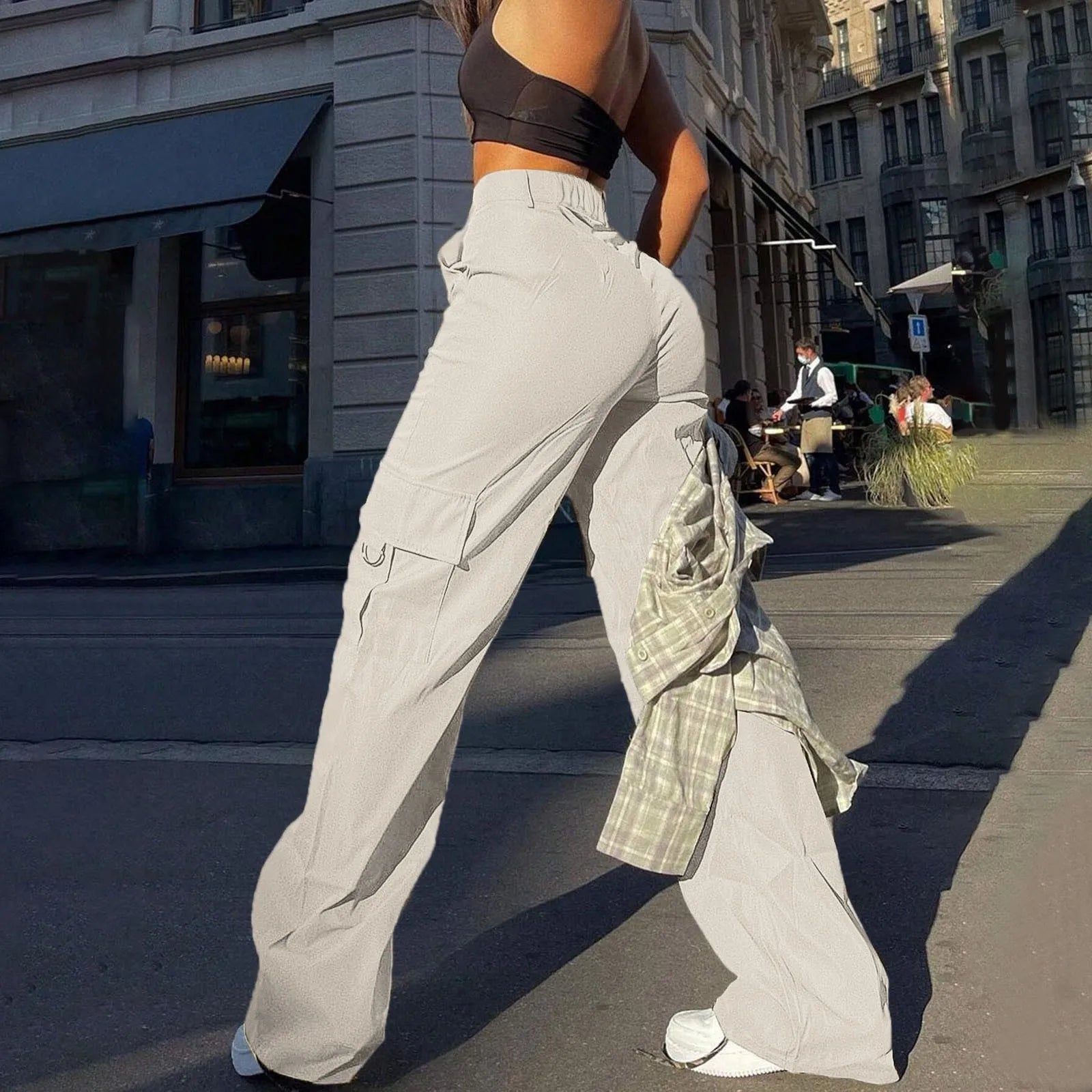 Patrice - High-Waisted Cargo Pants