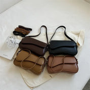 Juneesa Vintage Leather Flap Shoulder Bag