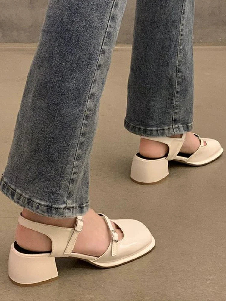 Chesa Retro Block Heel Sandals