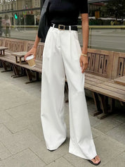 Eunice Timeless Wide-Leg Trousers White