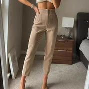Maryanne - High-Waisted Cropped Formal Trousers