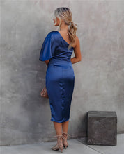 Amira Asymmetrical One-Sleeve Party Dress