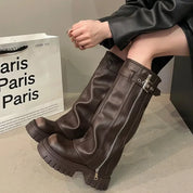 Ambrose Knee-High Platform Booties