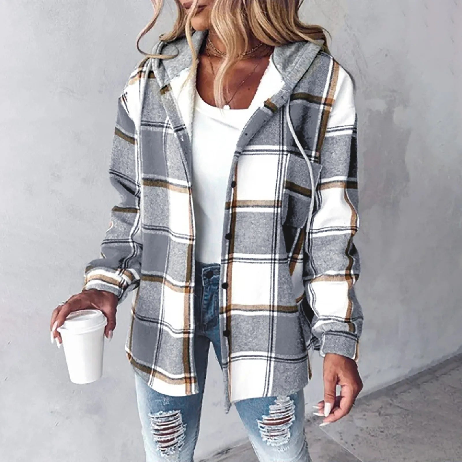 Victoria | Soft Warm Jacket for Perfect Autumn Days Gray