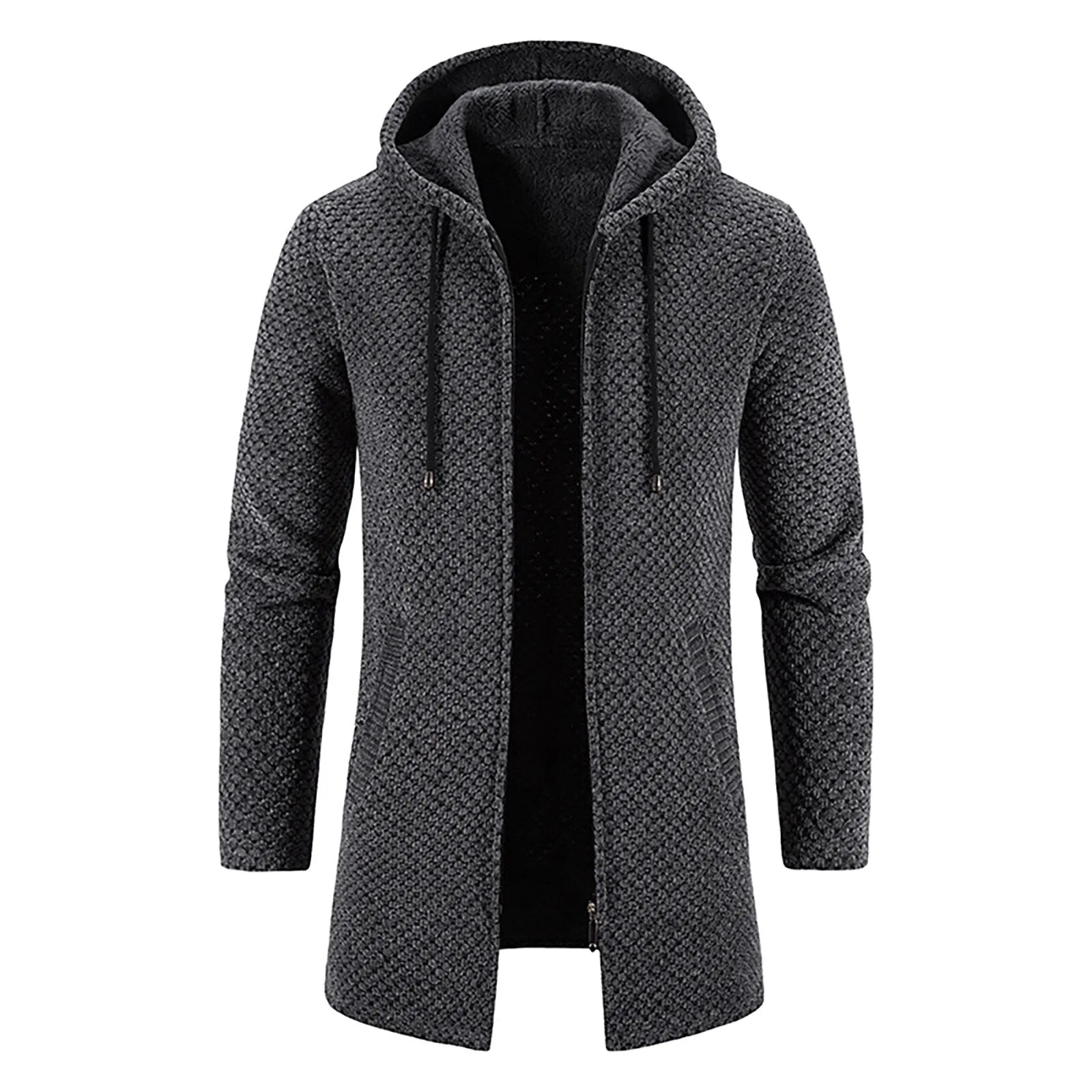 Mikkel Men's Hooded Wool Jacket Dark Grey