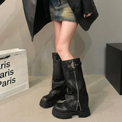 Ambrose Knee-High Platform Booties