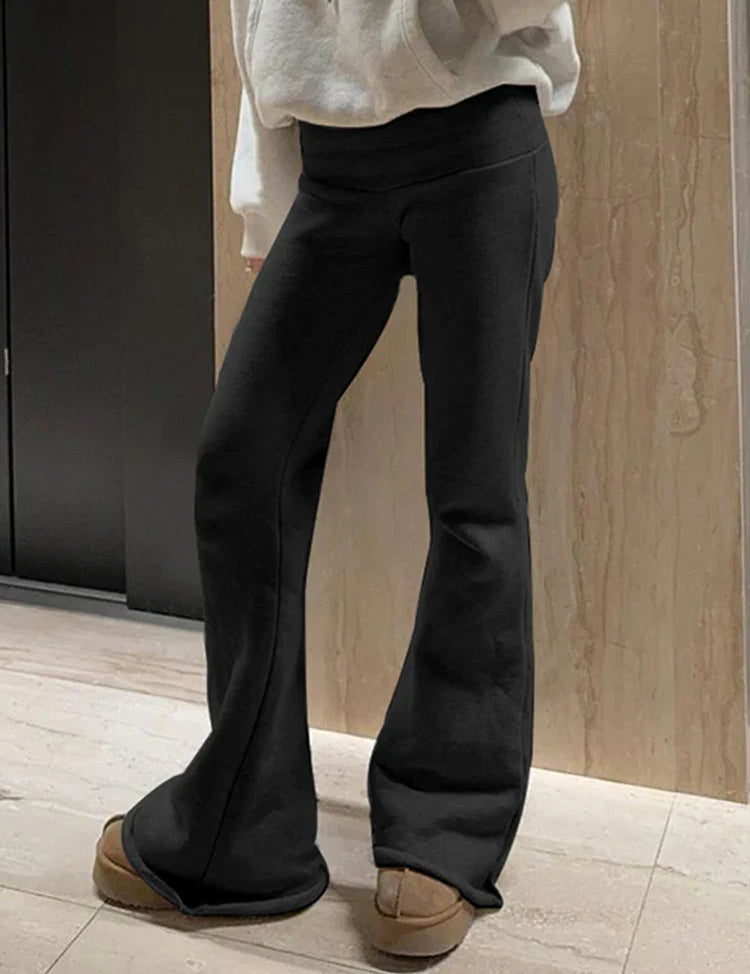 Carryn Flexible Flared Trousers Black