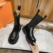 Wylla - Chelsea Platform Boots with Elastic Detail
