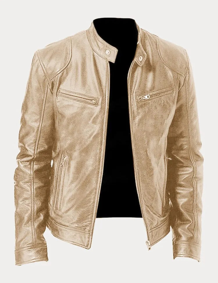 VINA – STYLISH BIKER LEATHER JACKET FOR MEN