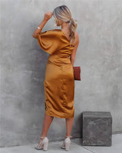 Amira Asymmetrical One-Sleeve Party Dress