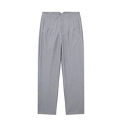 Maryanne - High-Waisted Cropped Formal Trousers Light Grey