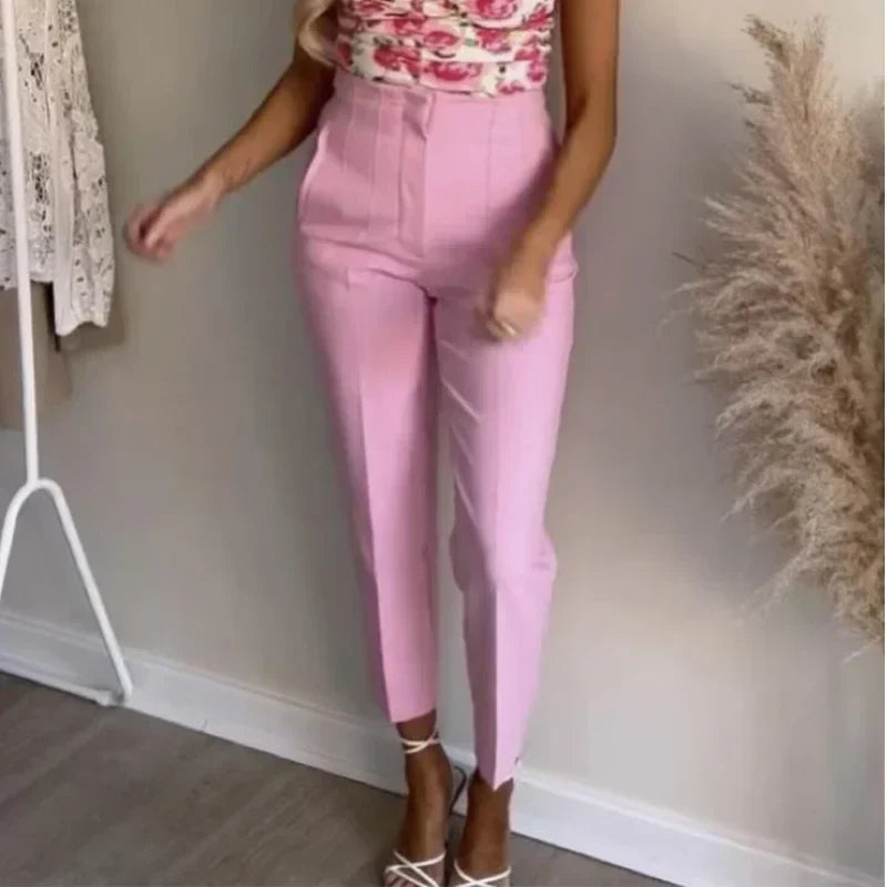 Maryanne - High-Waisted Cropped Formal Trousers