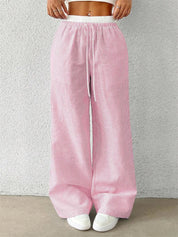 Daphne Striped Wide-Leg Casual Pants
