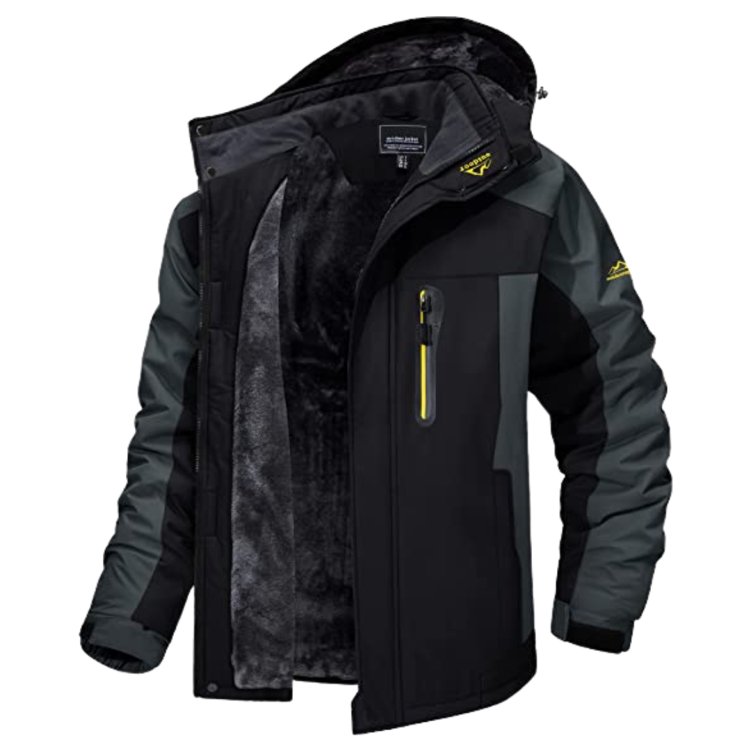 Carl Waterproof and Windproof Jacket Black