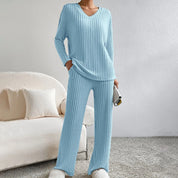 Evangeline Cozy Lounge Set - Stylish Two-Piece Comfort for Every Day Turquoise
