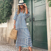 Brooklynn Bohemian Summer Dress Blue