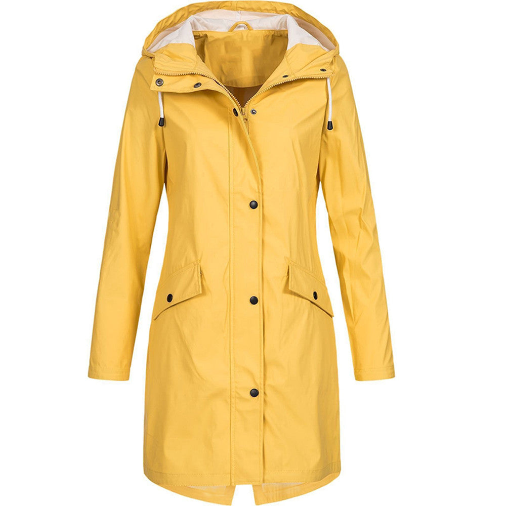 Nicoline Hooded Windbreaker Jacket Yellow
