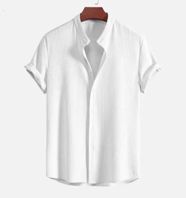 Philipp Short Sleeve Button-Up Shirt White