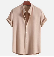 Philipp Short Sleeve Button-Up Shirt Khaki