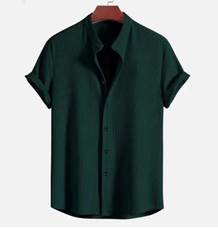 Philipp Short Sleeve Button-Up Shirt Green