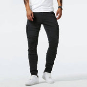 Albin Slim-Fit Cargo Trousers Black