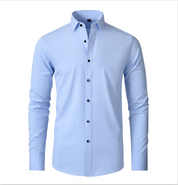 Alexander No-Wrinkle Stretch Shirt Light Blue