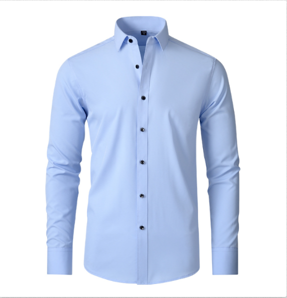 Alexander No-Wrinkle Stretch Shirt Light Blue