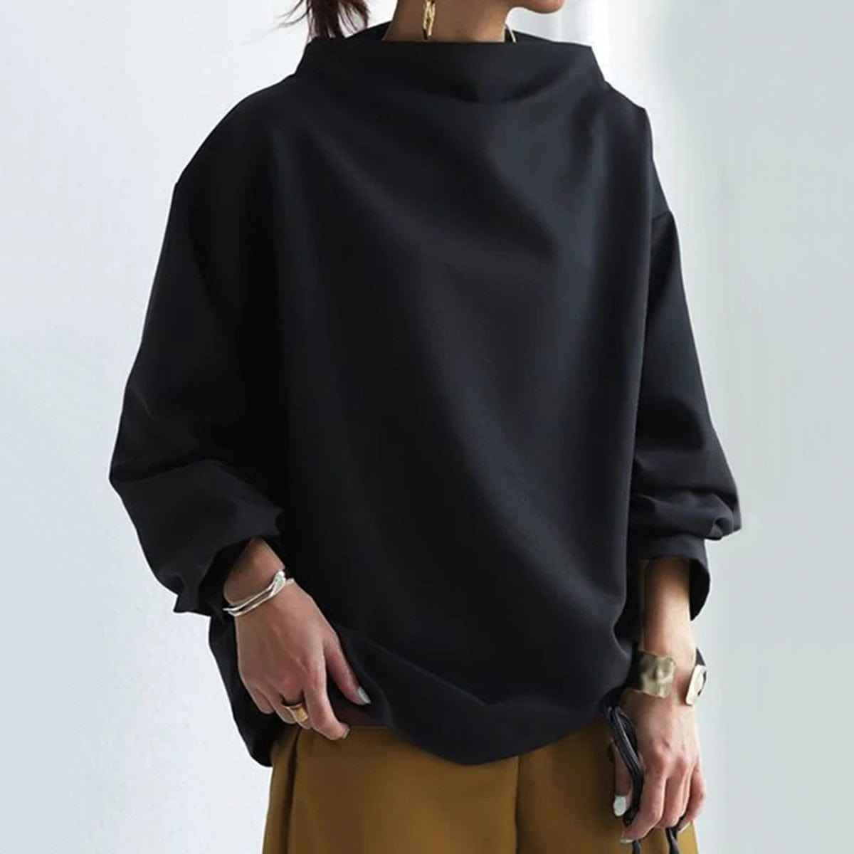 High Neck Soft Knit Top For Everyday Comfort And Style - New Family Finds