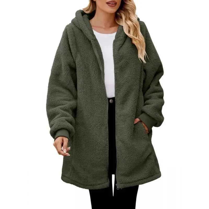 Annelie - Women's Fleece Jacket Army Green