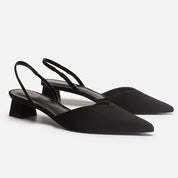 Izara - Slingback Pointed Toe Heels Black