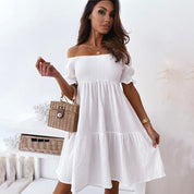 Tamara Off-Shoulder Summer Dress White