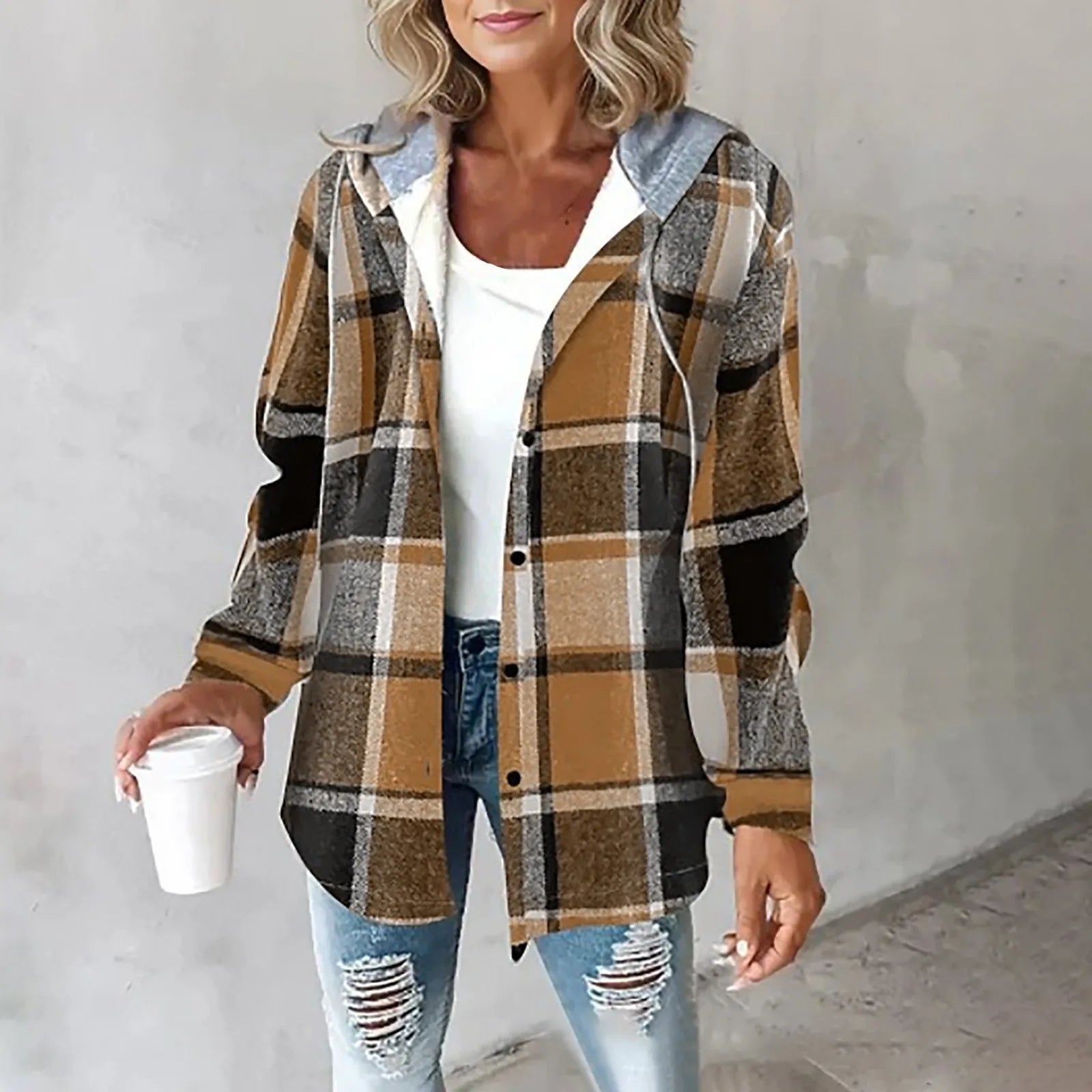 Victoria | Soft Warm Jacket for Perfect Autumn Days Brown
