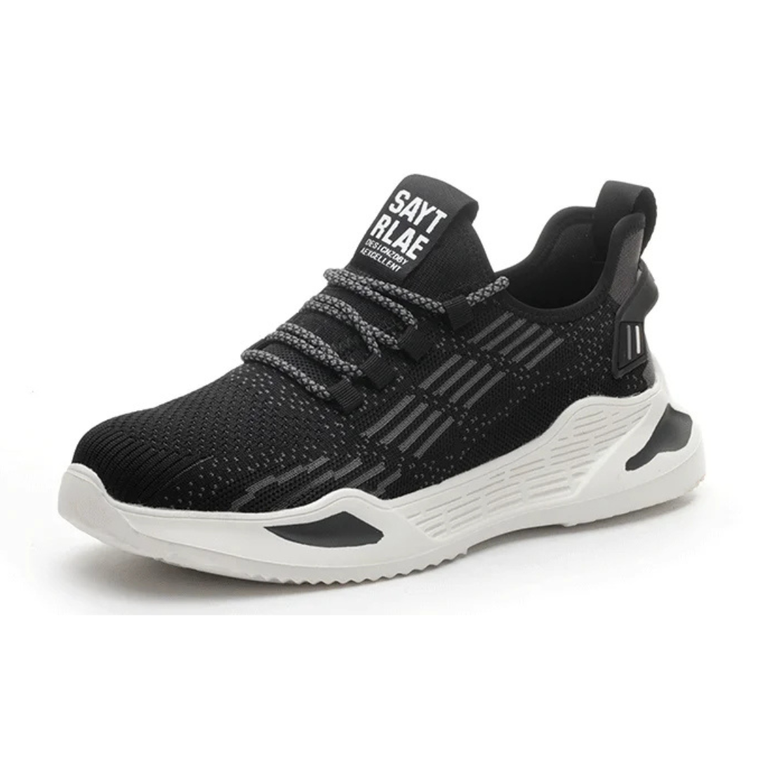 Keanu - Durable Shock-Resistant Work Sneakers - Sporty Design Black