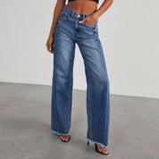 Gemma High-Rise Wide-Leg Denim Blue
