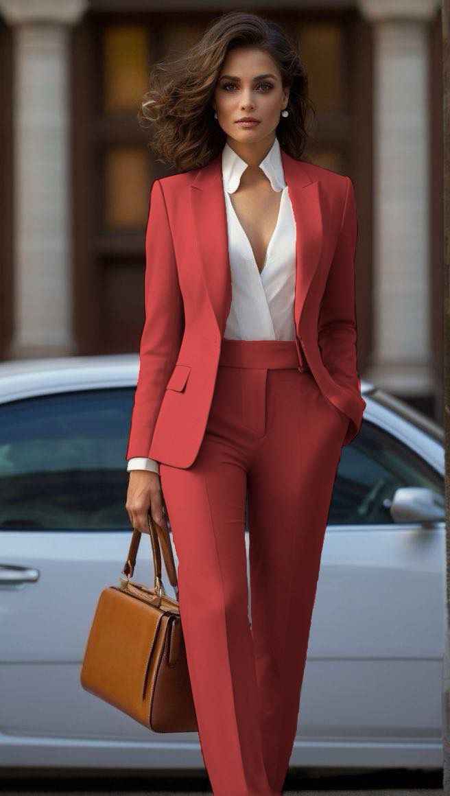 Power Dressing Tailored Blazer and Trouser Set for Women