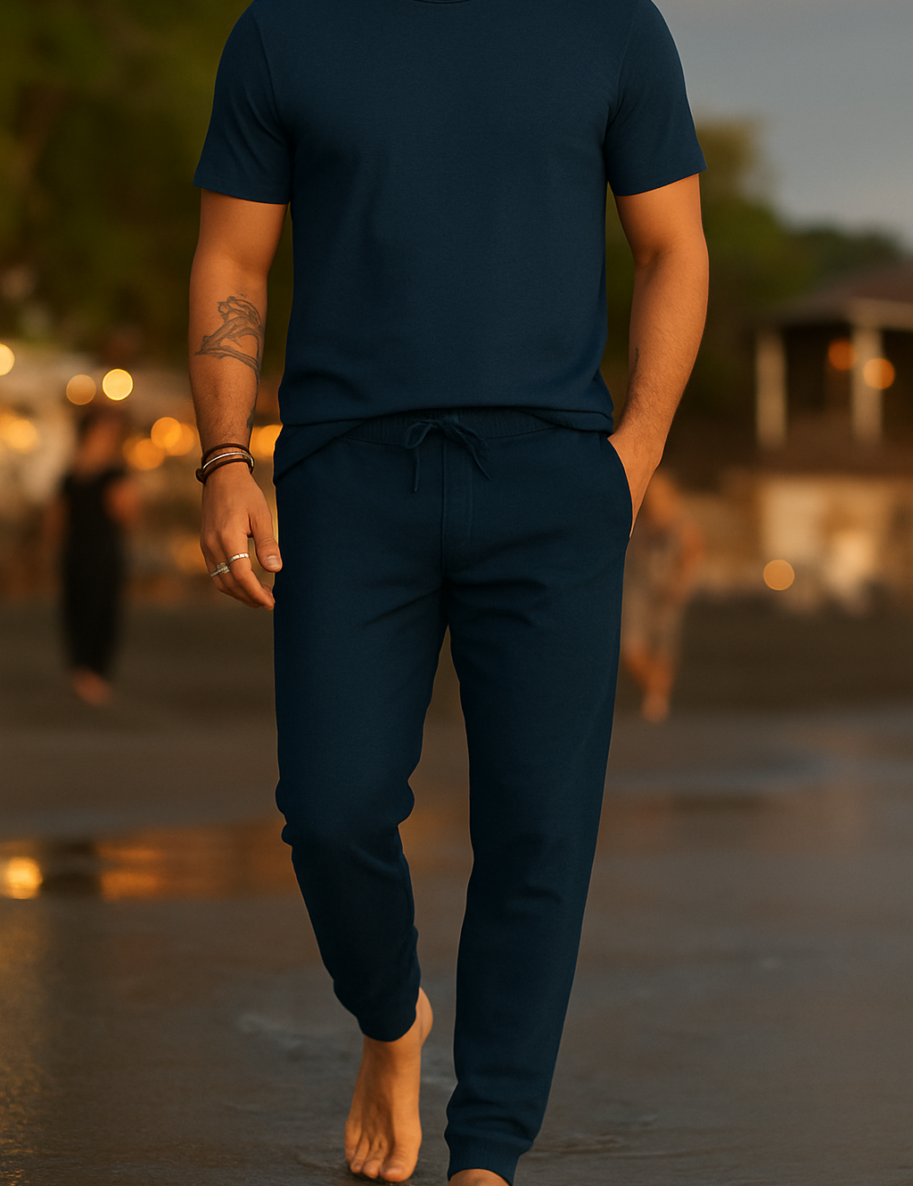 Yorick Drawstring Joggers Dark blue