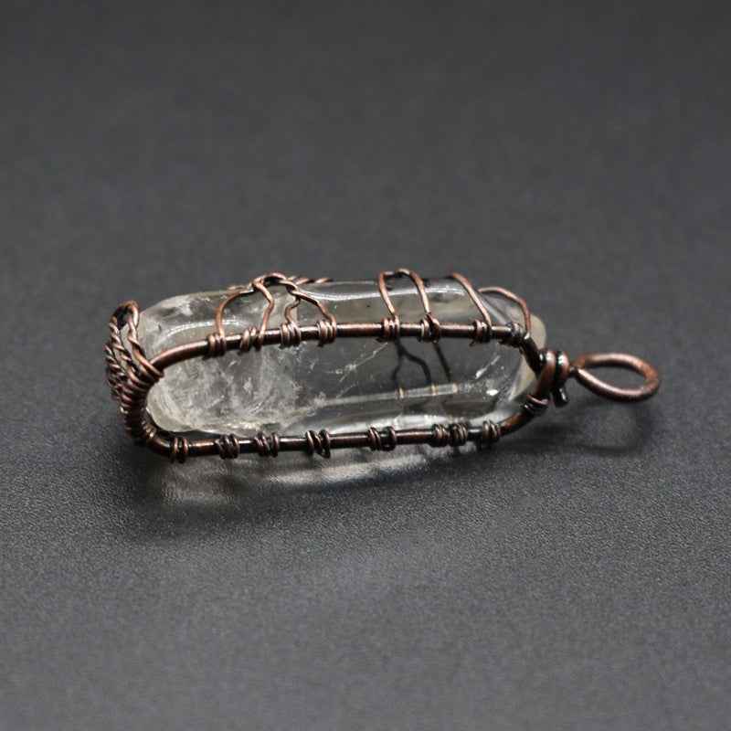 Tree of Life Crystal Pendant Necklace | Healing Stone Jewelry | Familyfinds White