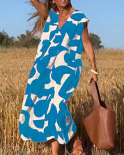 Zoey - Casual Elegance Maxi Dress Blue