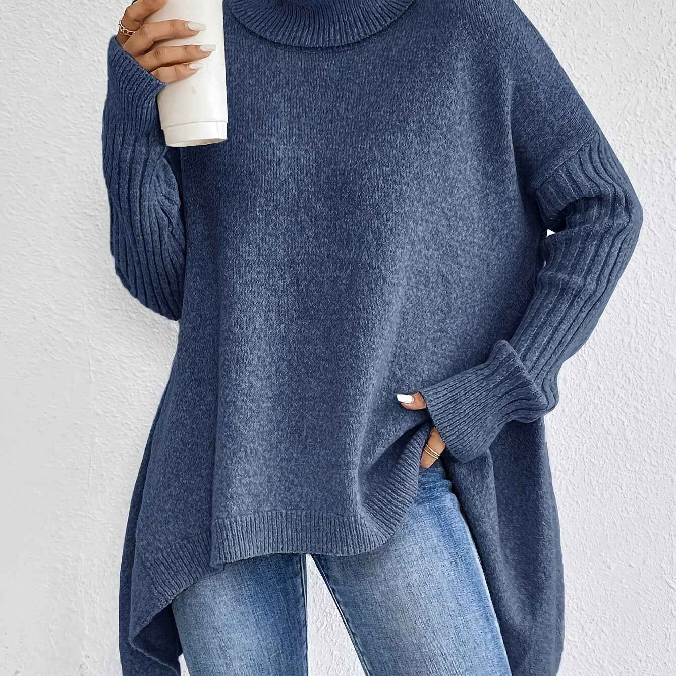 Oversized Turtleneck Sweater For Cozy Everyday Layering