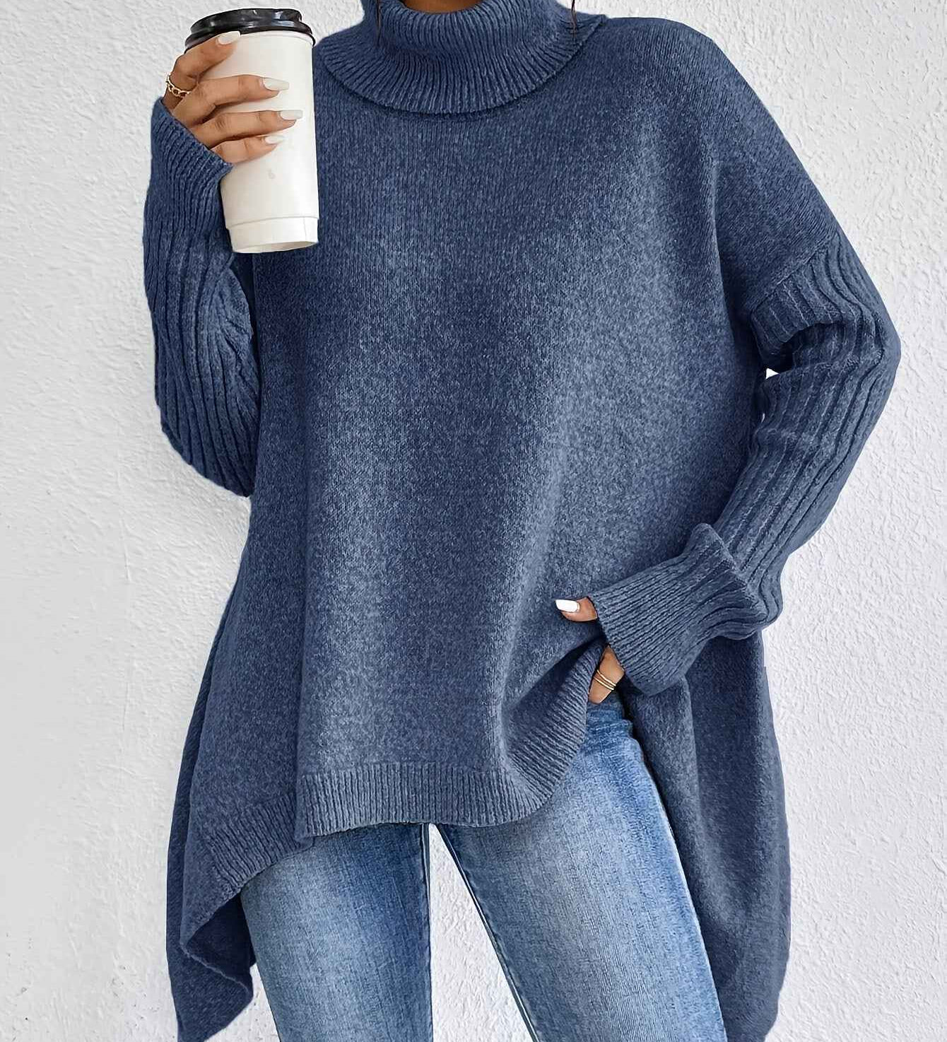 Oversized Turtleneck Sweater For Cozy Everyday Layering