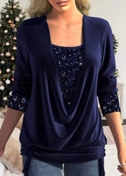 Sparkling Edith Blouse Blue