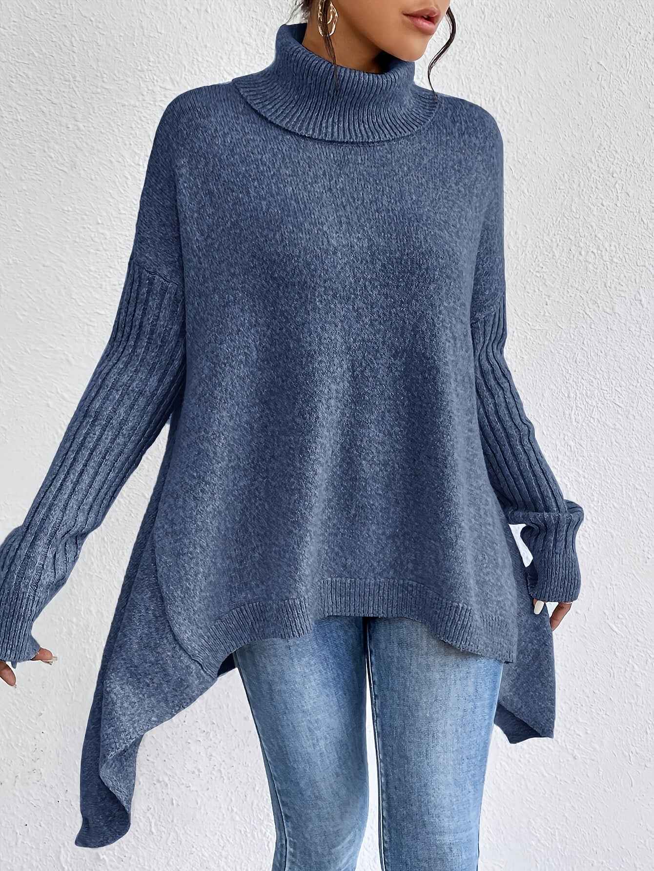 Oversized Turtleneck Sweater For Cozy Everyday Layering
