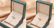 Cupid Heart Angel Wings Necklace – Crystal Tassel Pendant Jewelry Gift for Women Set