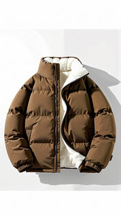 Cyrusteem Cozy Winter Puffer Coat Brown