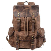 Ringo Vintage Outdoor Travel Backpack - Stylish and Functional Buckle Design Coffee One Size